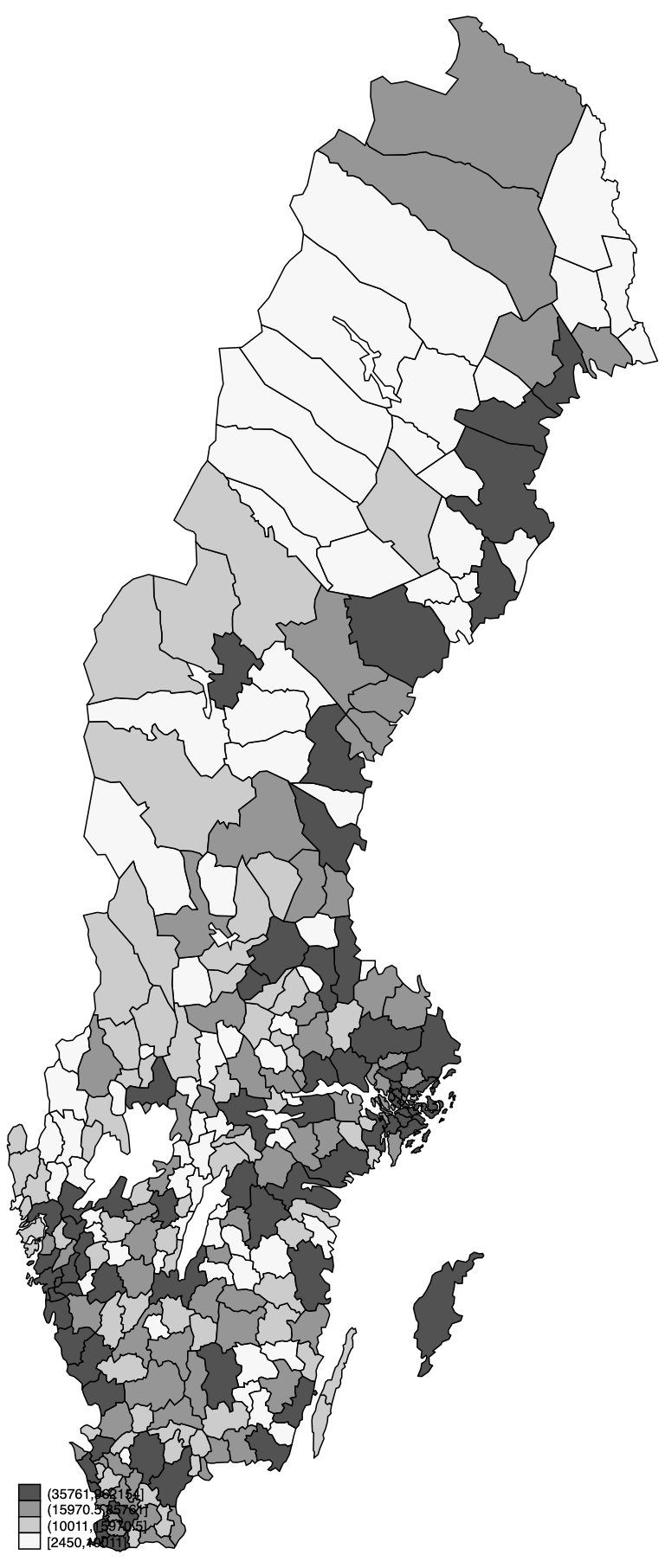 Sveriges Kommuner Karta Med Namn | Karta Mellersta