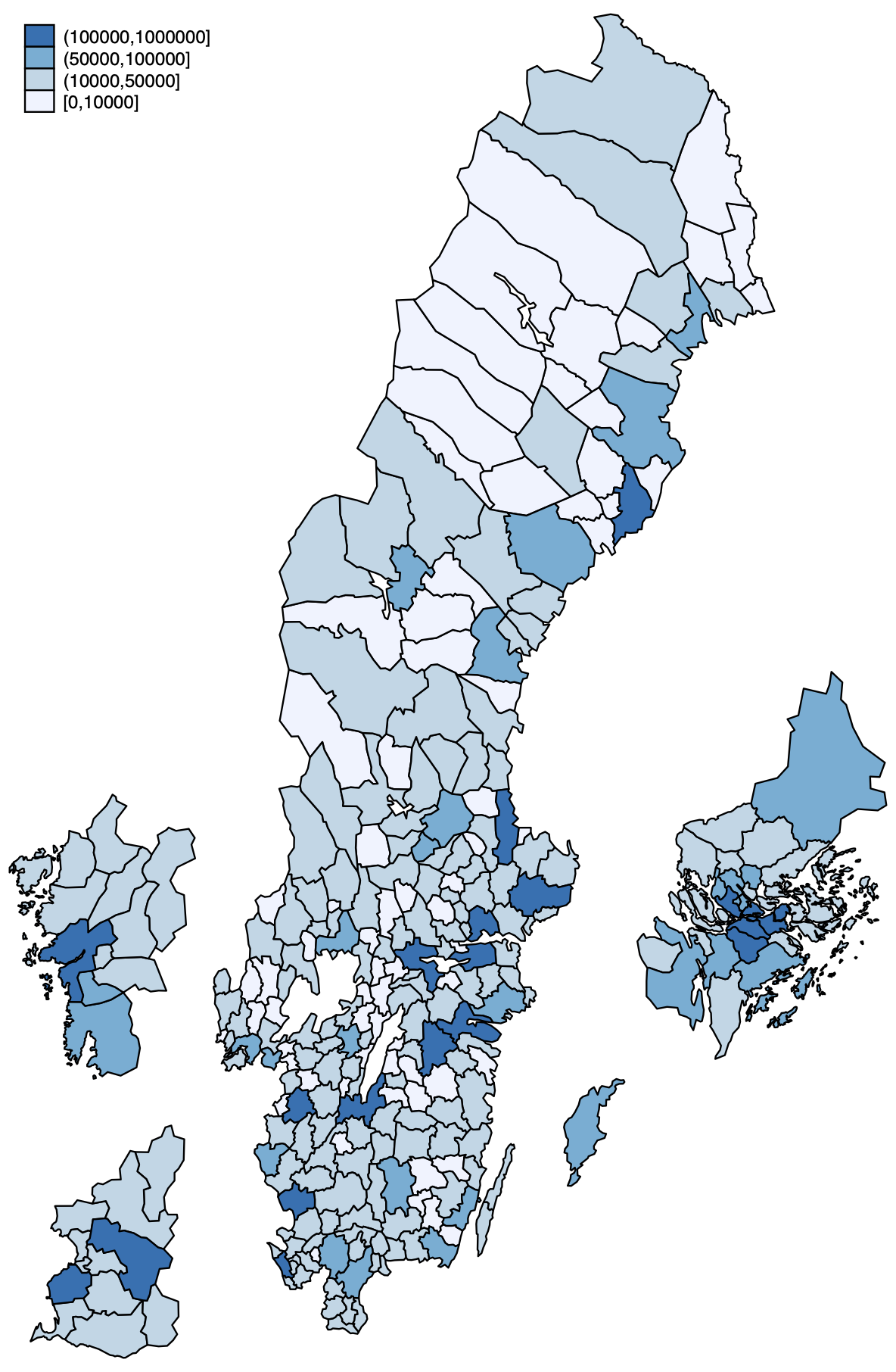 Sveriges Kommuner Karta Med Namn | Karta Mellersta